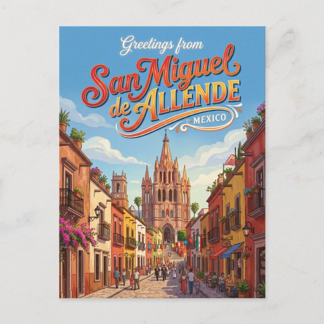 San Miguel de Allende, Mexico Postcard (Front)