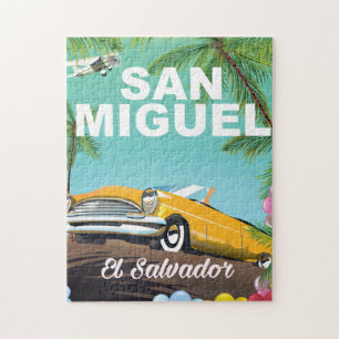 San Miguel El Salvador vintage travel poster Jigsaw Puzzle