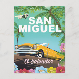 San Miguel El Salvador vintage travel poster Postcard