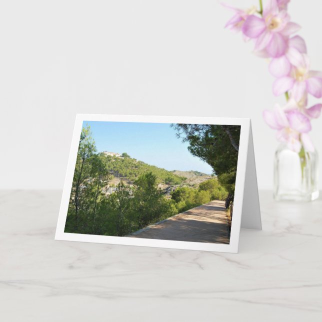 San Miguel Monastery above Lliria Town, Valencia Card (Orchid)