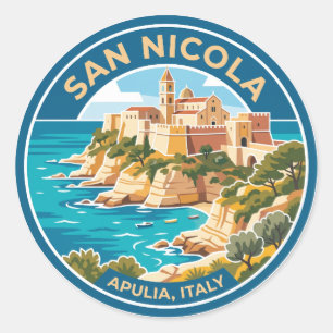 San Nicola, Tremiti Italy Classic Round Sticker