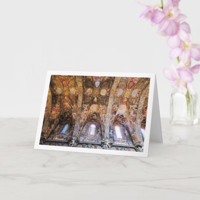 San Nicolás Church, Valencia City, Spain Card (Orchid)