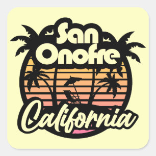 San Onofre Beach,California Square Sticker