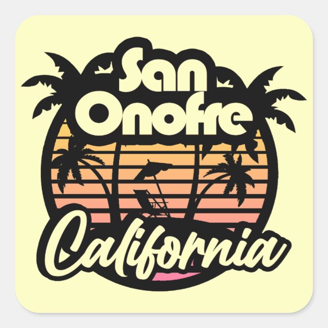 San Onofre Beach,California Square Sticker (Front)