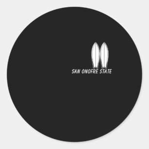 San Onofre State Beach, Surfing Souvenir, Surfer M Classic Round Sticker