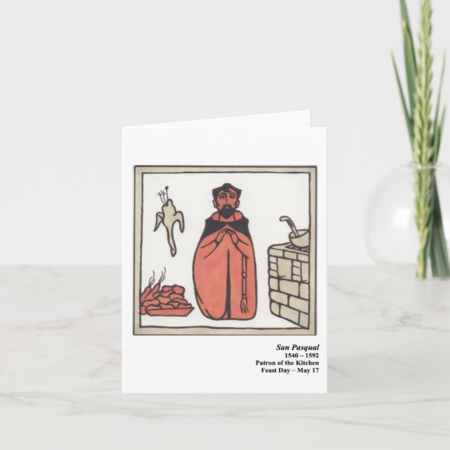 San Pasqual Santo Card (Front)