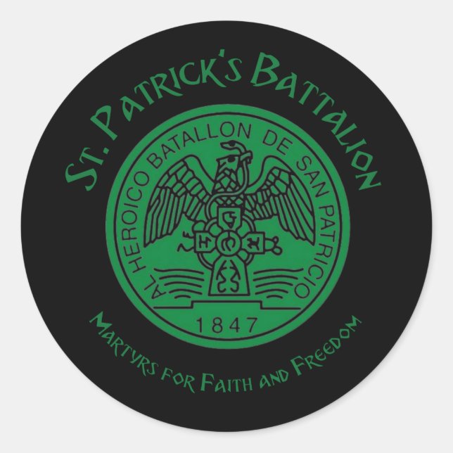 San Patricios Saint Patrick Battalion Classic Round Sticker (Front)