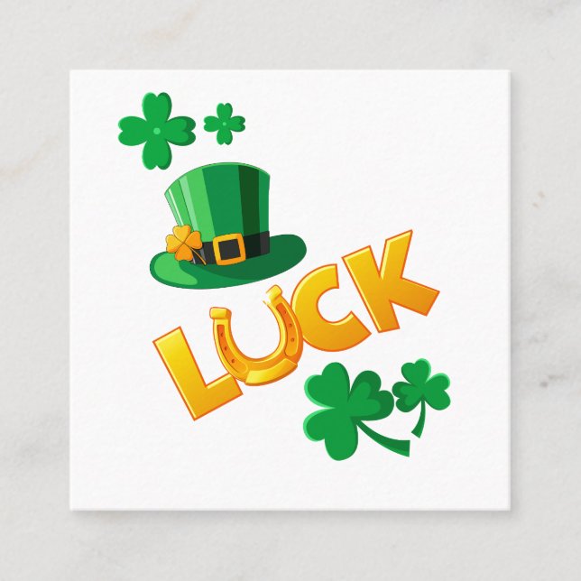 SAN PATRICKS DAY  SQUARE BUSINESS CARD (Front)