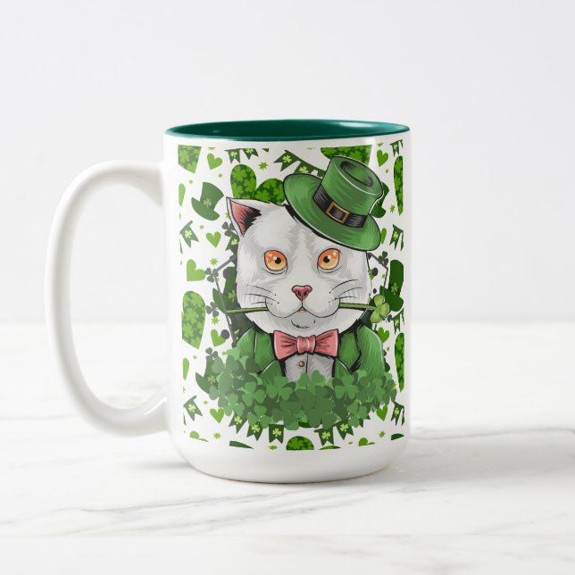 SAN PATRICKS DAY  Two-Tone COFFEE MUG (Left)