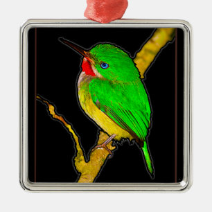 San Pedrito Puerto Rican Bird Metal Tree Decoration