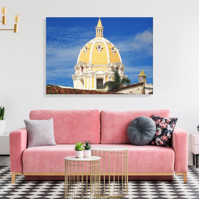 San Pedro Cathedral Cartagena Canvas Print (Insitu(LivingRoom))