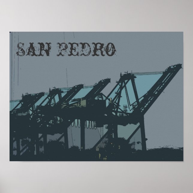San Pedro Cranes Poster (Front)