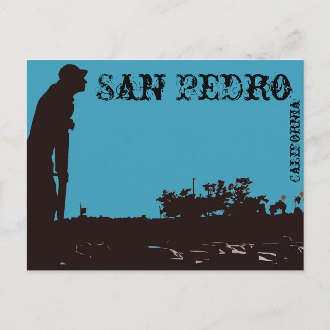 San Pedro Fisherman Postcard (Front)