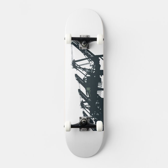 San Pedro Harbour Cranes Skateboard (Front)