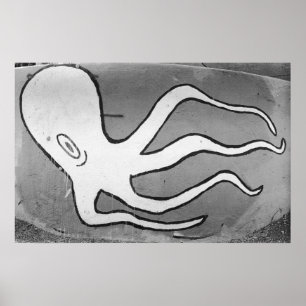 San Pedro Octopus Street Art Poster