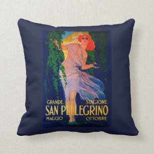 San Pellegrino Vintage PosterEurope Cushion