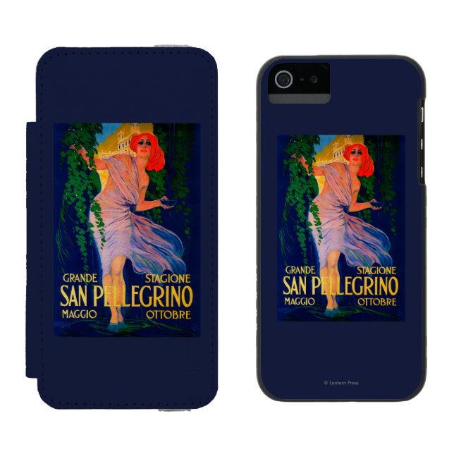 San Pellegrino Vintage PosterEurope Incipio iPhone Wallet Case (Side by Side)