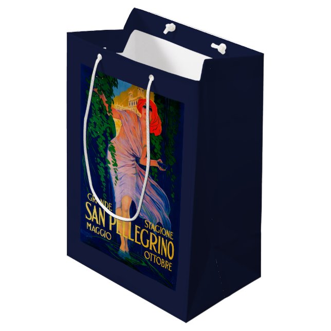 San Pellegrino Vintage PosterEurope Medium Gift Bag (Front Angled)