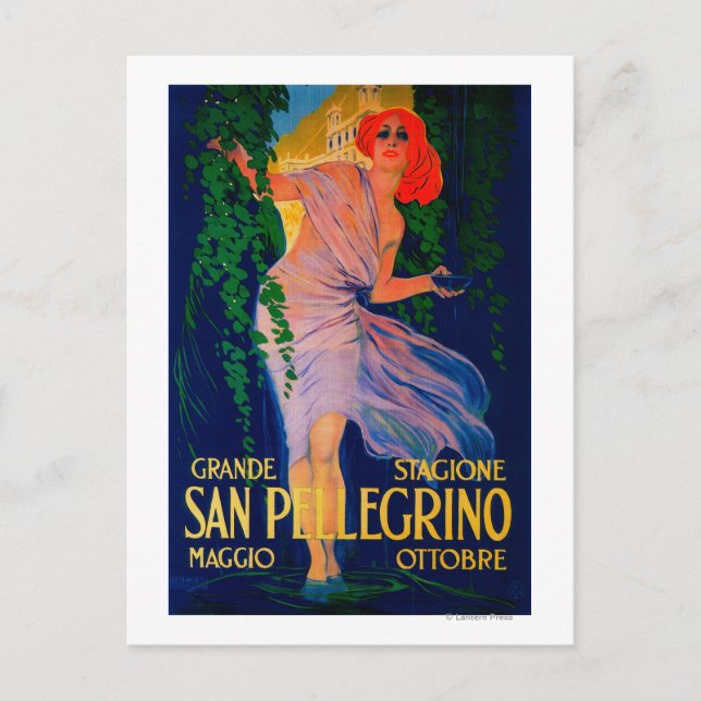 San Pellegrino Vintage PosterEurope Postcard (Front)