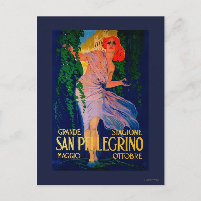 San Pellegrino Vintage PosterEurope Postcard (Front)