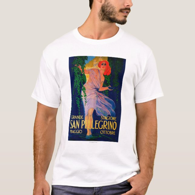 San Pellegrino Vintage PosterEurope T-Shirt (Front)