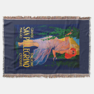 San Pellegrino Vintage PosterEurope Throw Blanket