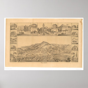 San Rafael, CA. Panoramic Map (1576A) Poster
