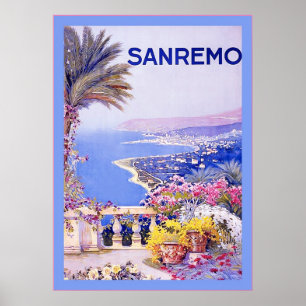 San Remo ~ Vintage Italian Travel Poster
