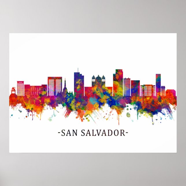 San Salvador El Salvador Skyline Poster (Front)