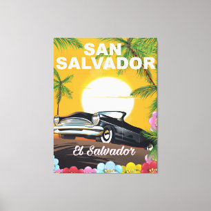 San Salvador Vintage travel poster Canvas Print