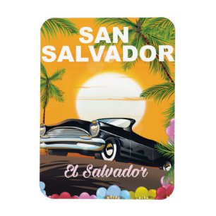 San Salvador Vintage travel poster Magnet