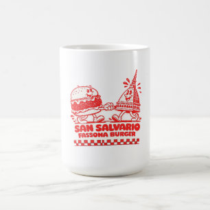 San Salvario Fassona Burger - Retro 30s Cartoon Coffee Mug