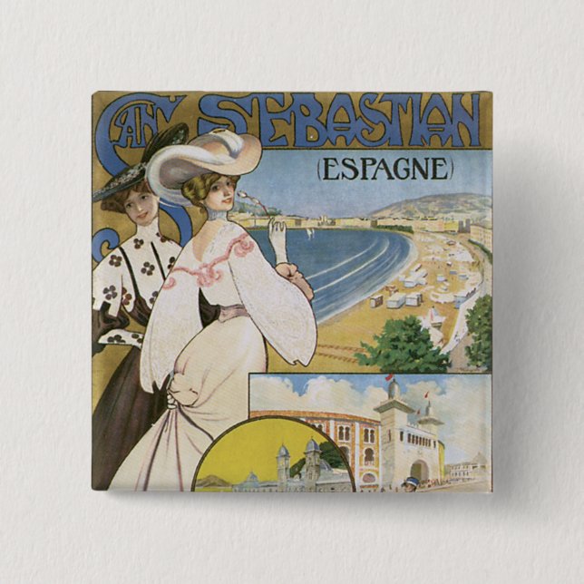 San Sebastian 15 Cm Square Badge (Front)