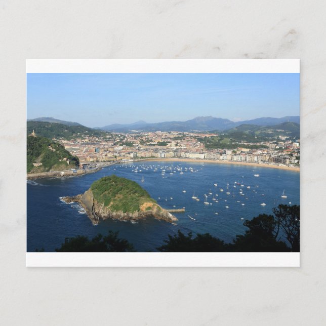San Sebastian Basque Country Spain scenic view Postcard (Front)