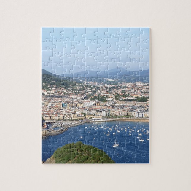 San Sebastian beautiful scenic coastline Jigsaw Puzzle (Vertical)
