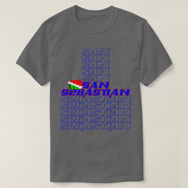 San Sebastian Cascade text 1 T-Shirt (Design Front)