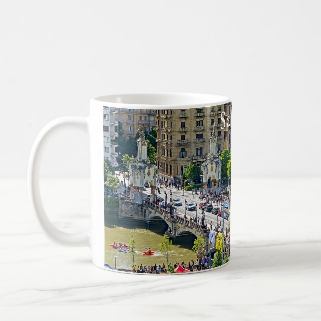 San Sebastian - Donostia. María Cristina Bridge. Coffee Mug (Left)