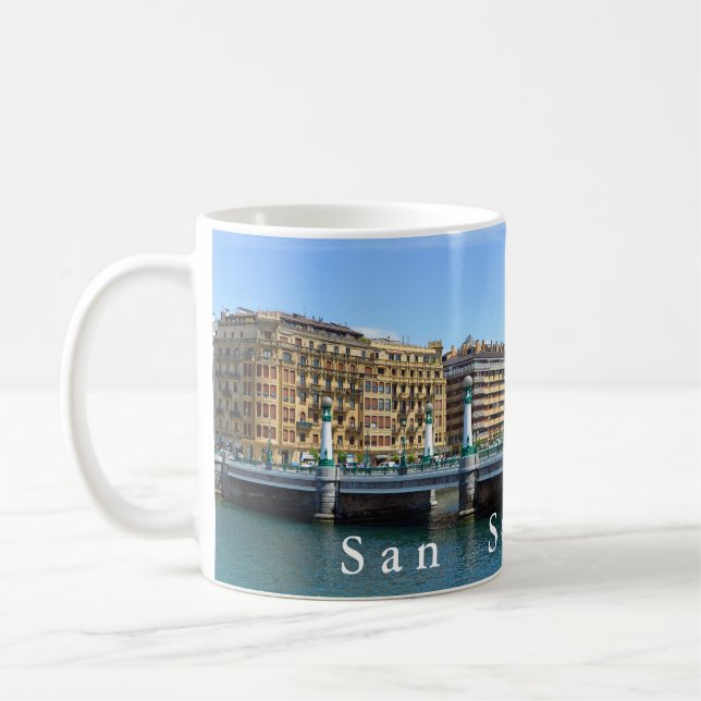 San Sebastian-Donostia. Puente Del Kursaal. Coffee Mug (Left)