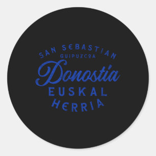 San Sebastian Guipuzcoa Donostia Euskal Herria Bas Classic Round Sticker
