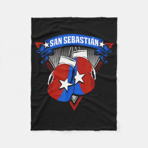 San Sebastian Puerto Rico Boxing Gloves Puerto Ric Fleece Blanket