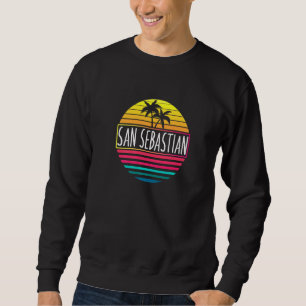 San Sebastian Retro Vintage Sun Puerto Rico Sunset Sweatshirt