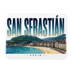 San Sebastian Spain Basque Coastal Getaway Escape Magnet