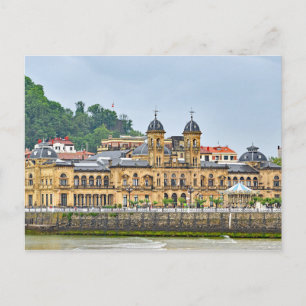 San Sebastian. View of the La Concha Bay. Seafront Postcard