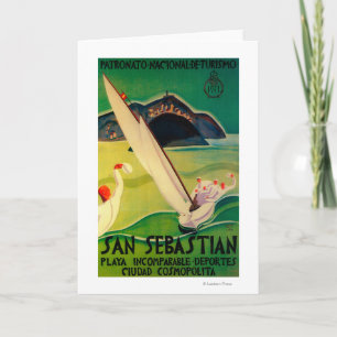 San Sebastian Vintage PosterEurope Card