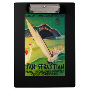San Sebastian Vintage PosterEurope Clipboard