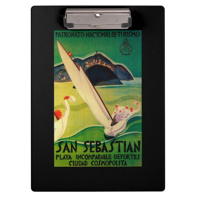 San Sebastian Vintage PosterEurope Clipboard (Front)