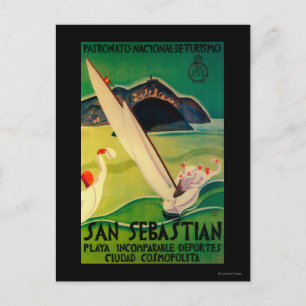 San Sebastian Vintage PosterEurope Postcard