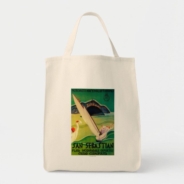 San Sebastian Vintage PosterEurope Tote Bag (Front)