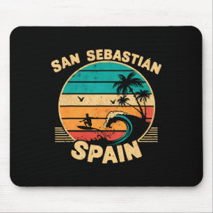 San Sestian Spain City Pionate About Surfing Waves Mouse Mat