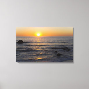 San Simeon Sunset 3 Canvas Print